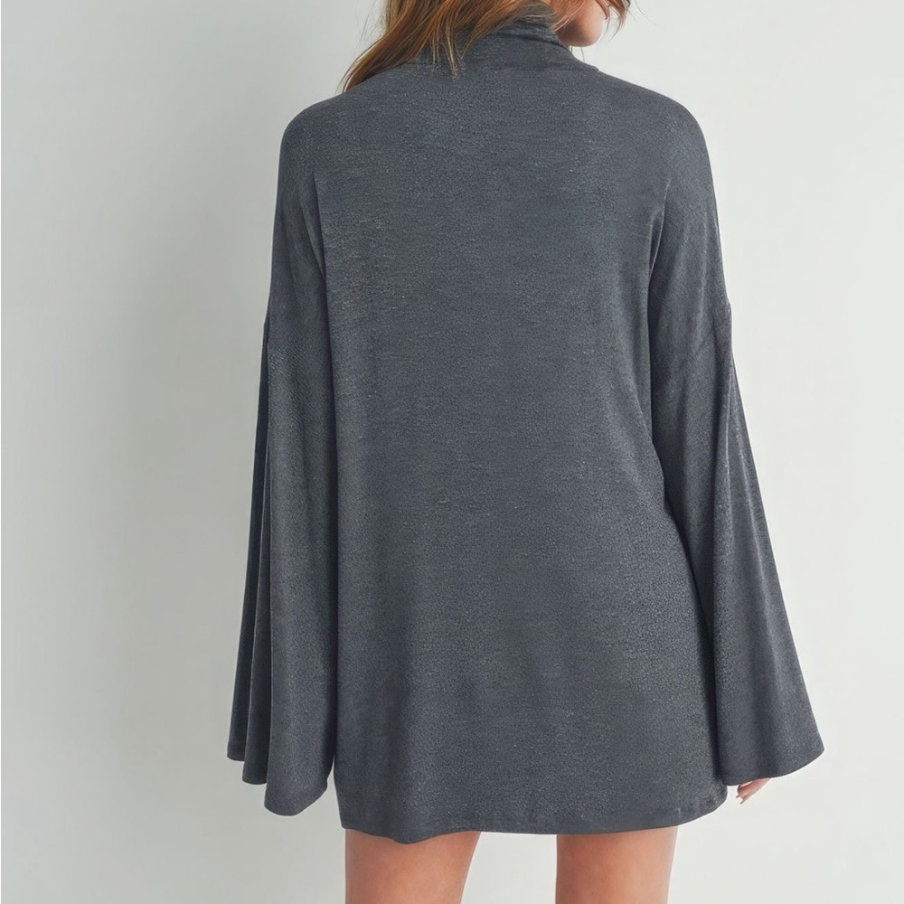 Bell Sleeve Turtle Neck Dress - Picture 6 of 7